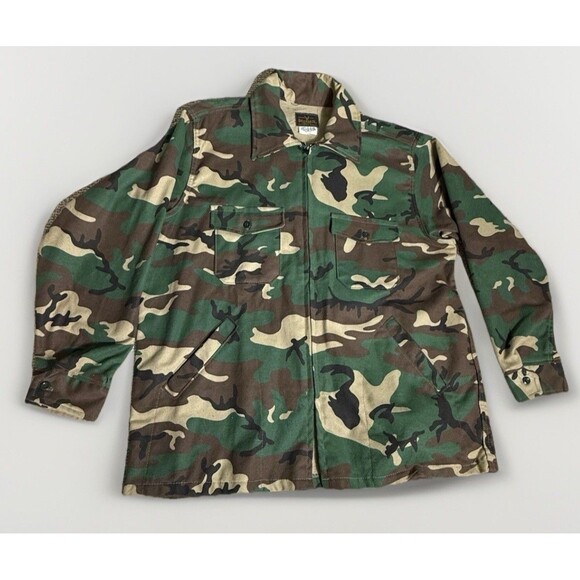 Deerskin Other - Deerskin Camo Jacket Men's Large 100% Cotton Pockets Hunting Outdoor Made in USA